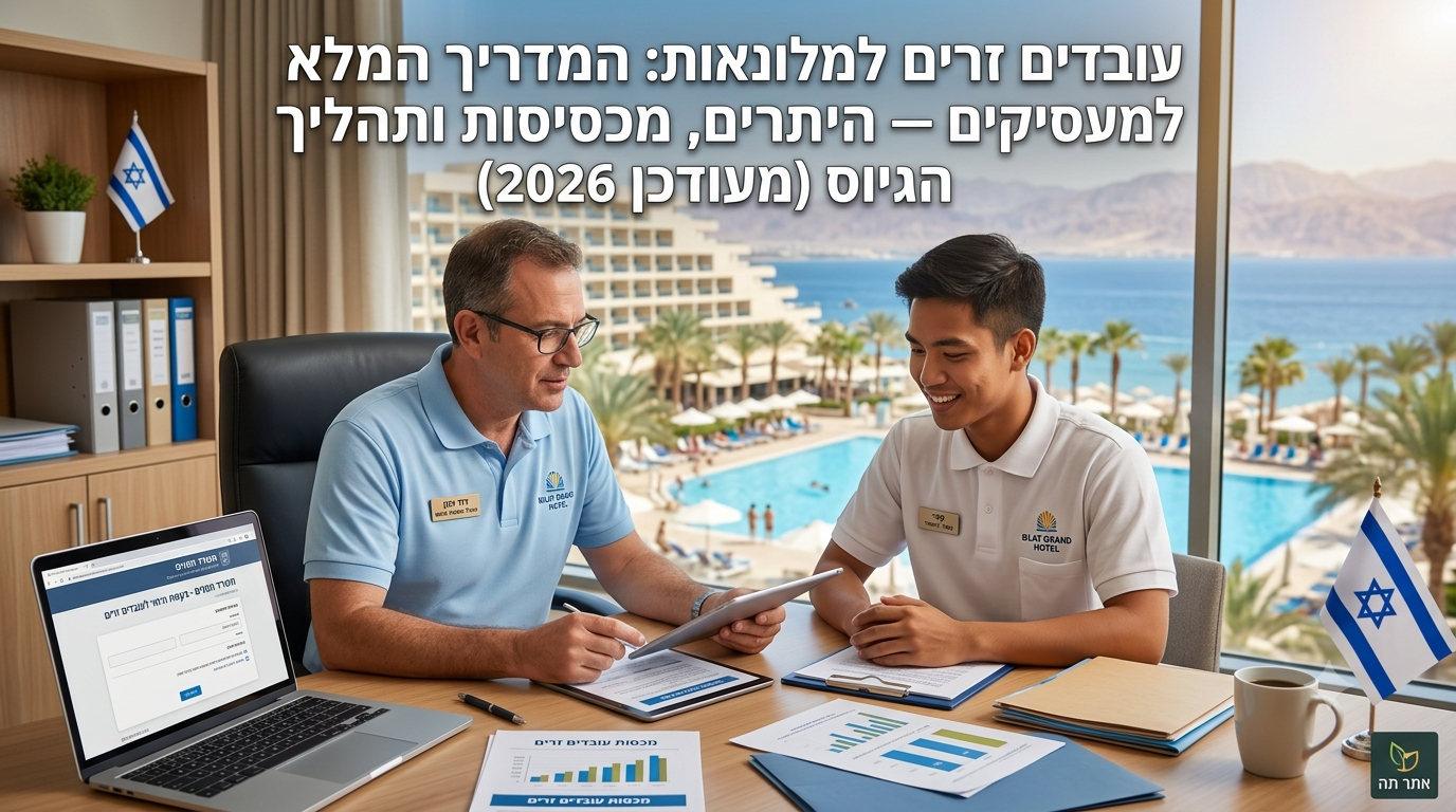 עובדים זרים למלונאות: המדריך המלא למעסיקים — היתרים, מכסות ותהליך הגיוס (מעודכן 2026)