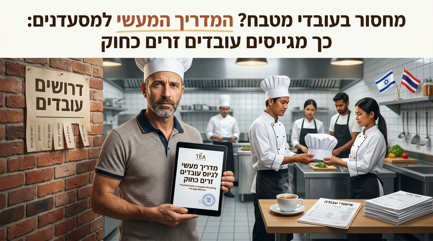 מחסור בעובדי מטבח? המדריך המעשי למסעדנים: כך מגייסים עובדים זרים כחוק