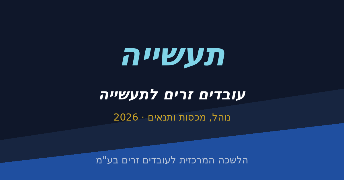 עובדים זרים לתעשייה: נוהל, מכסות ותנאי העסקה — מדריך למעסיקים (2026)