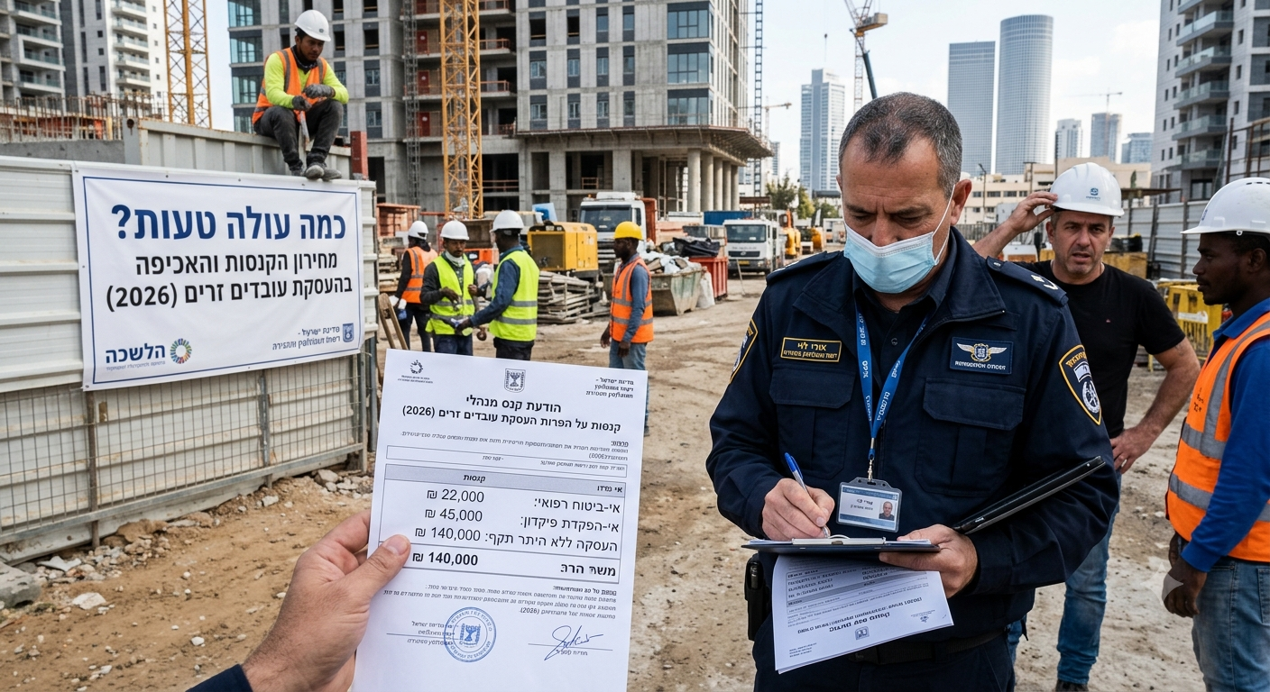 כמה עולה טעות? מחירון הקנסות והאכיפה בהעסקת עובדים זרים (2026)